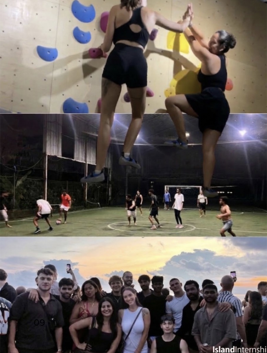 Island Internship students out with the cohort in Bali