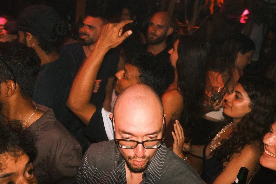Interns out together at a club in Canggu on a Friday night