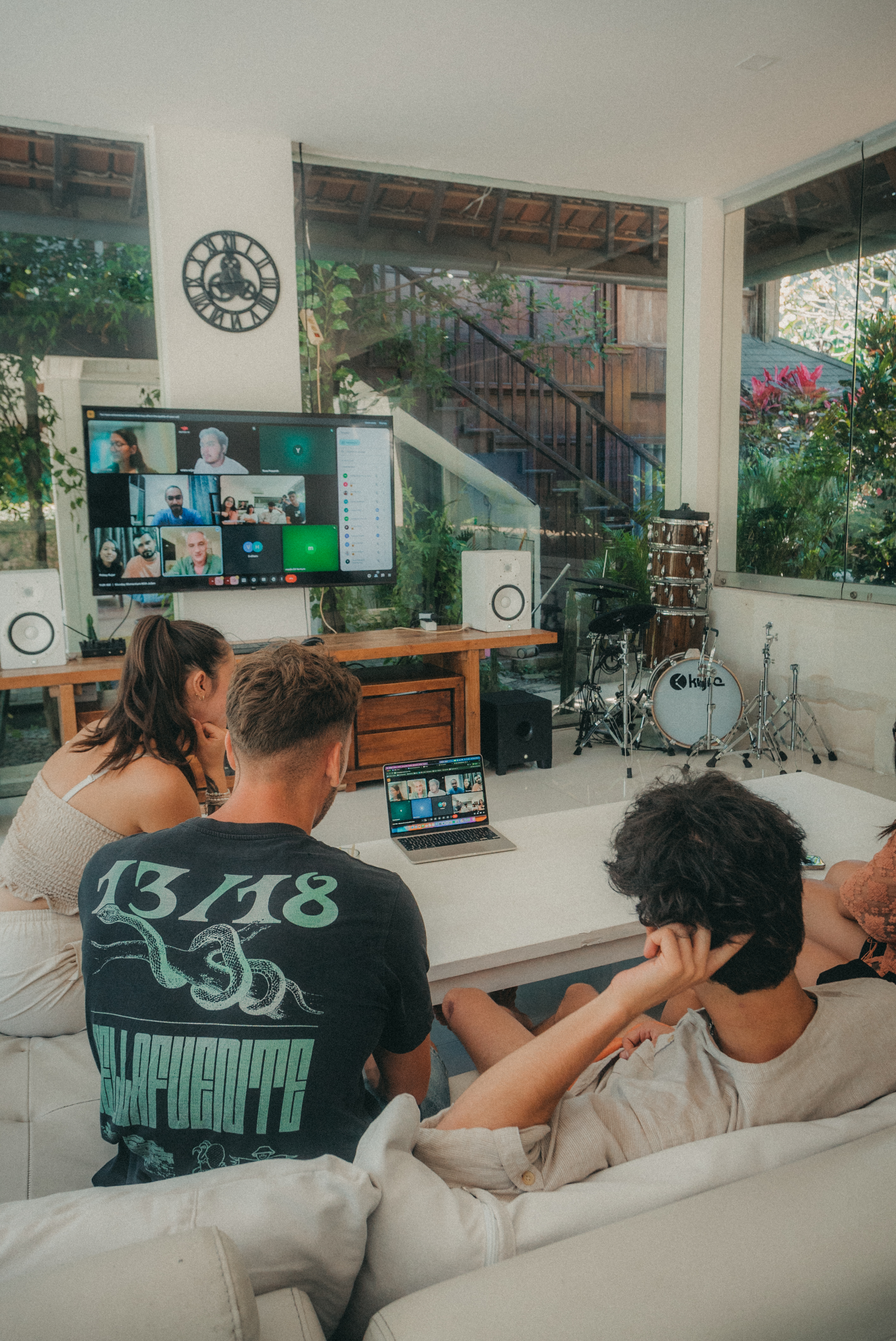 Interns coworking together in Bali