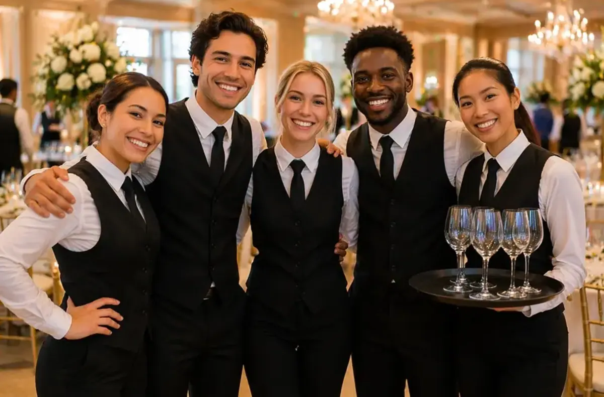 Hospitality team at an event venue