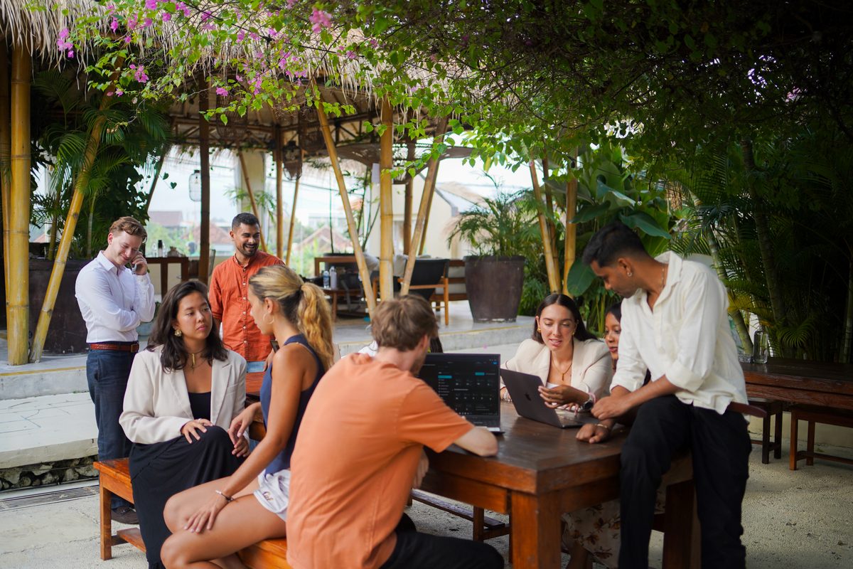 A workspace used by Island Internship students in Bali